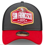 Men's New Era Graphite/Scarlet San Francisco 49ers 2021 NFL Draft Trucker 39THIRTY Flex Hat