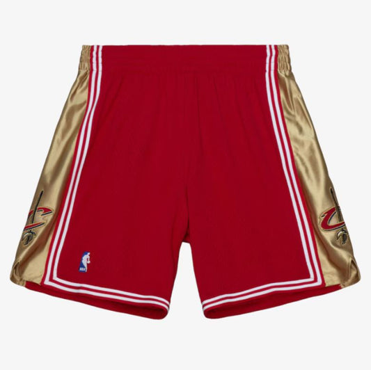 Mitchell and Ness NBA Cleveland Cavaliers Authentic 2003-04 Shorts - Red/ Gold