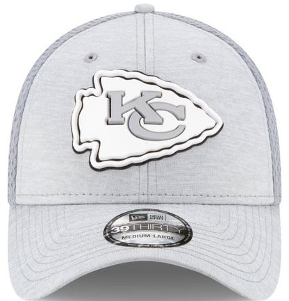 Kansas City Chiefs New Era Rubber Front 39THIRTY Flex Hat - Gray