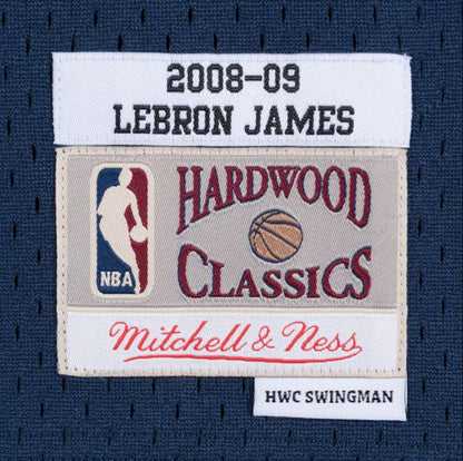 Mitchell & Ness Men's NBA Cleveland Cavaliers LeBron James 2008-09 Hardwood Classics Swingman Jersey - Navy