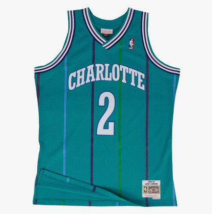 Mitchell & Ness Men's NBA Charlotte Hornets Larry Johnson 1992-93 Hardwood Classics Swingman Jersey - Teal