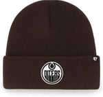 '47 NHL Edmonton Raised Cuffed Knit Hat Dark Chocolate - Brown