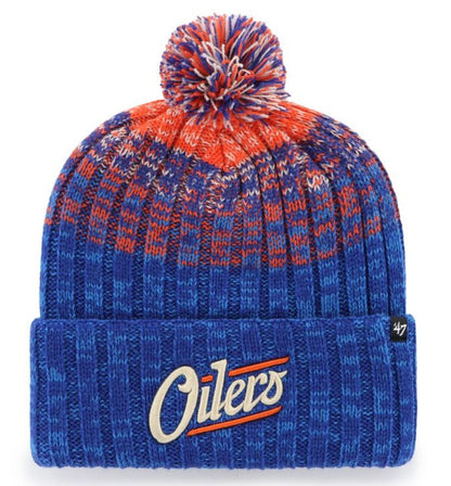 '47 NHL Edmonton Oilers Cascade Cuff Pom Knit - Blue/Orange