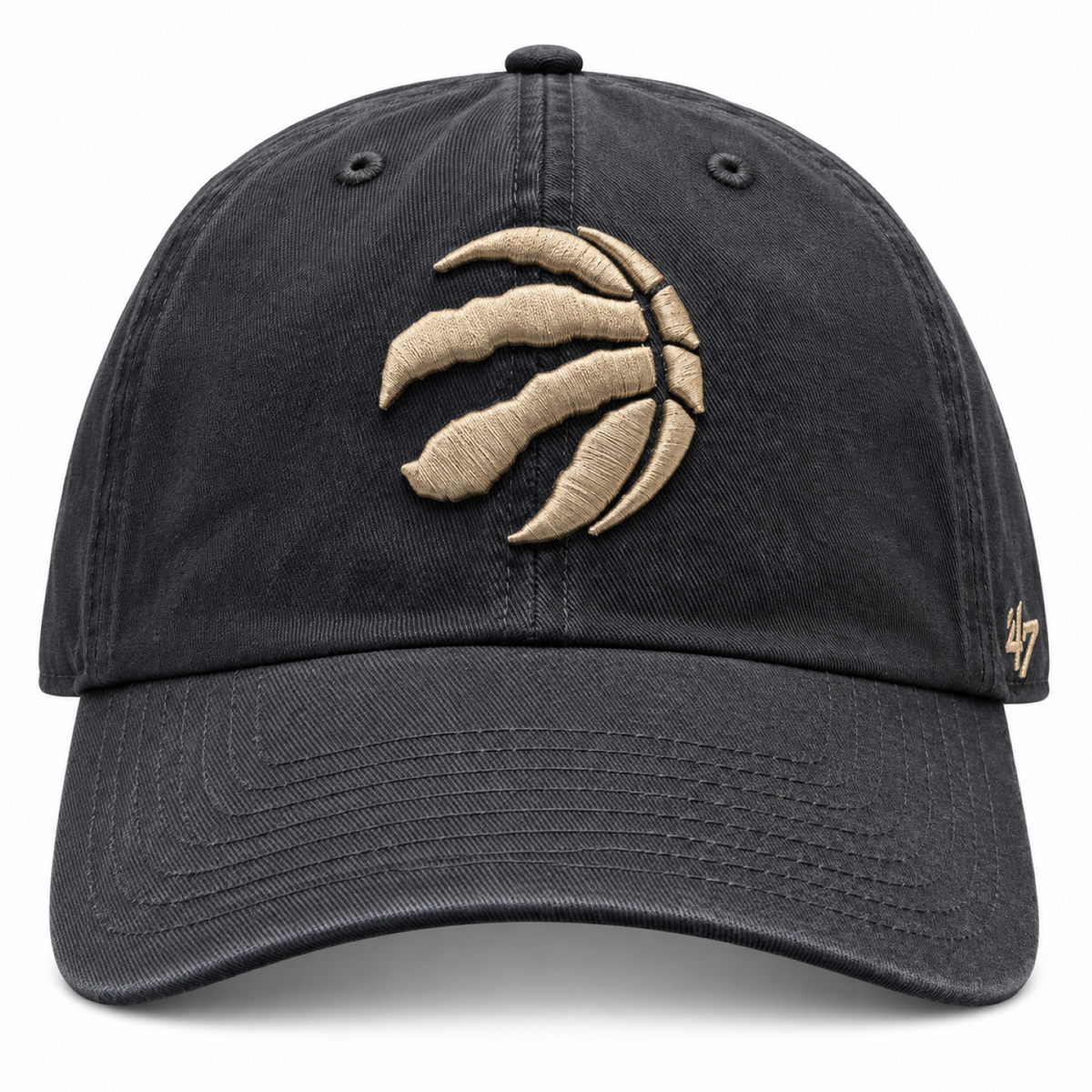 '47 NBA Toronto Raptors Charki Ballpark Clean Up Adjustable Hat - Black/Gold