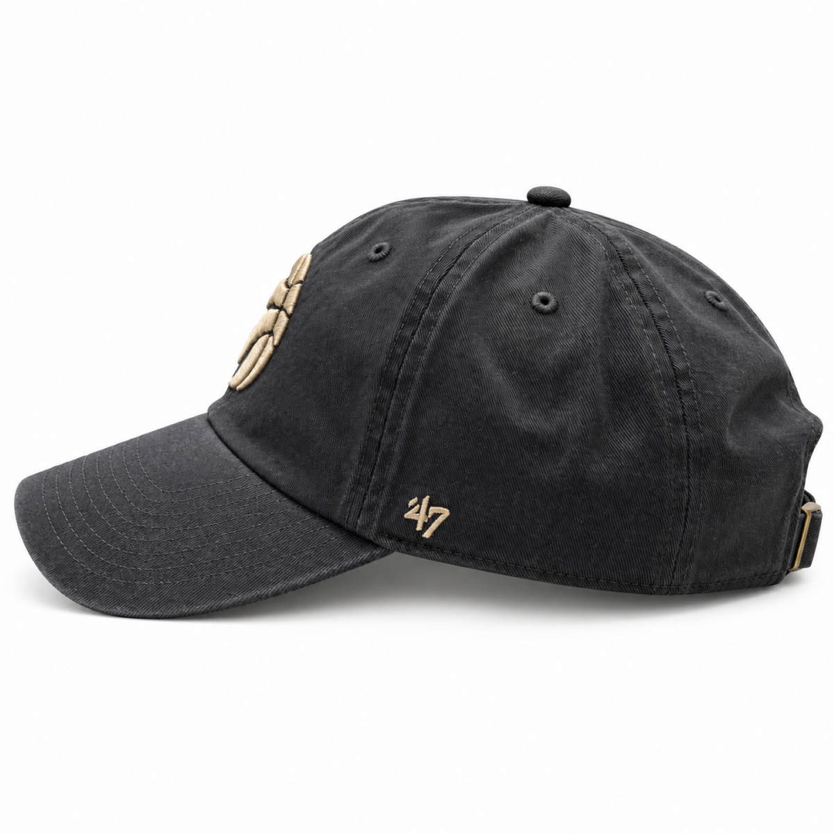 '47 NBA Toronto Raptors Charki Ballpark Clean Up Adjustable Hat - Black/Gold