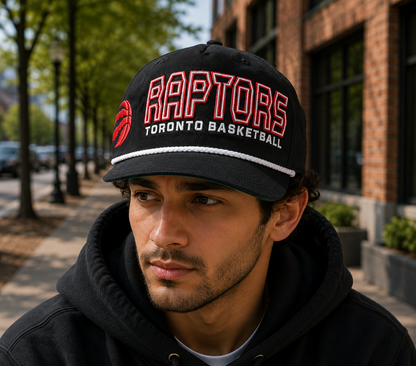 '47 NBA Toronto Raptors Byline Hitch Adjustable Snapback Hat - Black