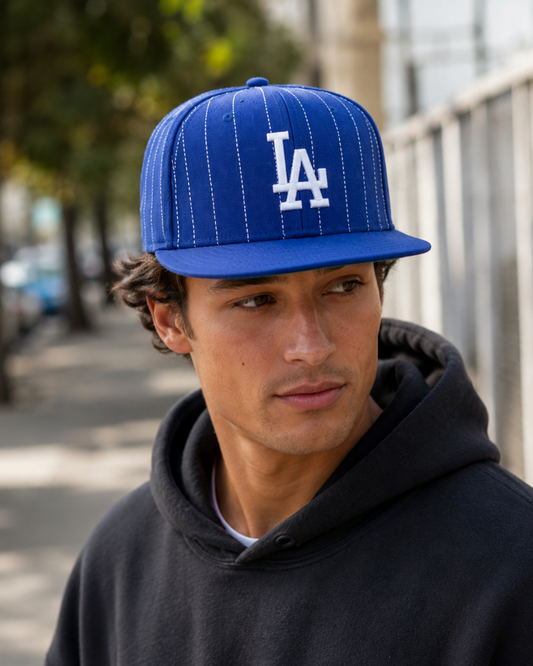 47 MLB Hitch Rawlings Pinstripe Adjustable Hat - Royal Blue