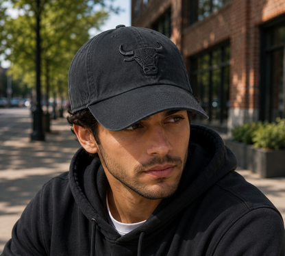 ’47 NBA Chicago Bulls  Clean Up Hat  Adjustable Strap - Black