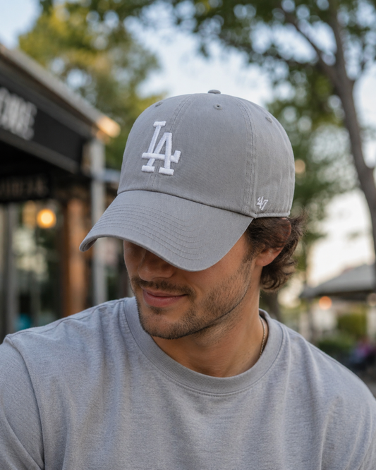 47 MLB Los Angeles Ballpark Clean Up Adjustable Hat - Cement Grey