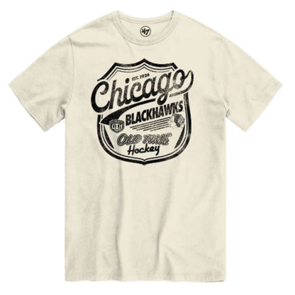 47 NHL Chicago Blackhawks Old Time Hockey Poke Check Tee - White