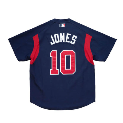 Men's Chipper Jones Navy Atlanta Braves Cooperstown Collection 2003 Authentic Batting Practice Player Jersey
