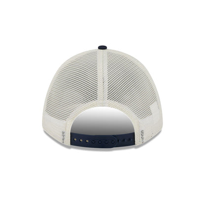 New Era MLB New York Yankees 9FORTY Chrome Arch M-Crown A-Frame Adjustable Trucker Cap - White / Navy