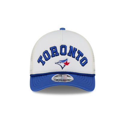 New Era 9FORTY Toronto Blue Jays Chrome Arch  M-Crown A-Frame Trucker - White/Royal Blue