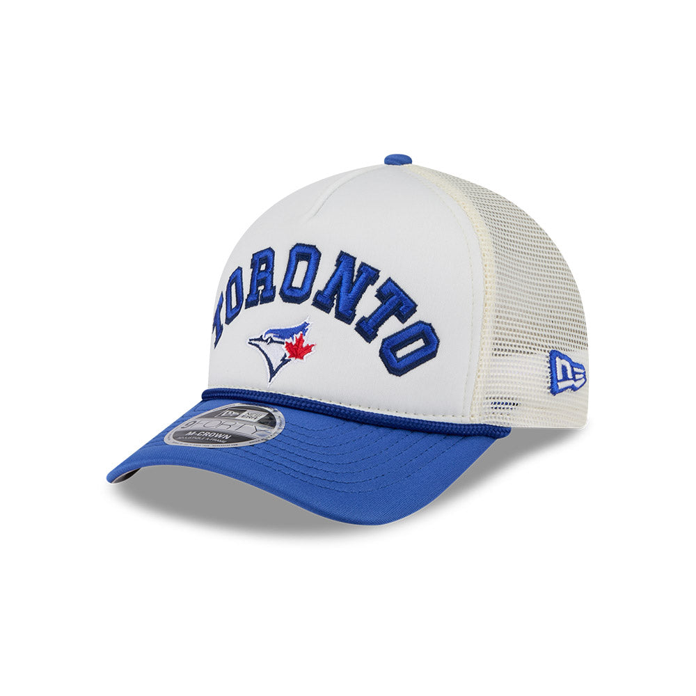 New Era 9FORTY Toronto Blue Jays Chrome Arch  M-Crown A-Frame Trucker - White/Royal Blue
