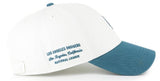 ’47 MLB Los Angeles Dodgers Contemporary TT Clean Up Adjustable Hat - White/Teal