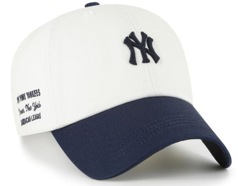 ’47 MLB New York Yankees Contemporary TT Clean Up Adjustable Hat - White/Navy