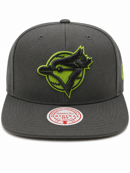 Mitchell & Ness MLB Toronto Blue Jays Cooperstown 1992 WS Sidepatch Original Fit Snapback Hat - Grey/Green