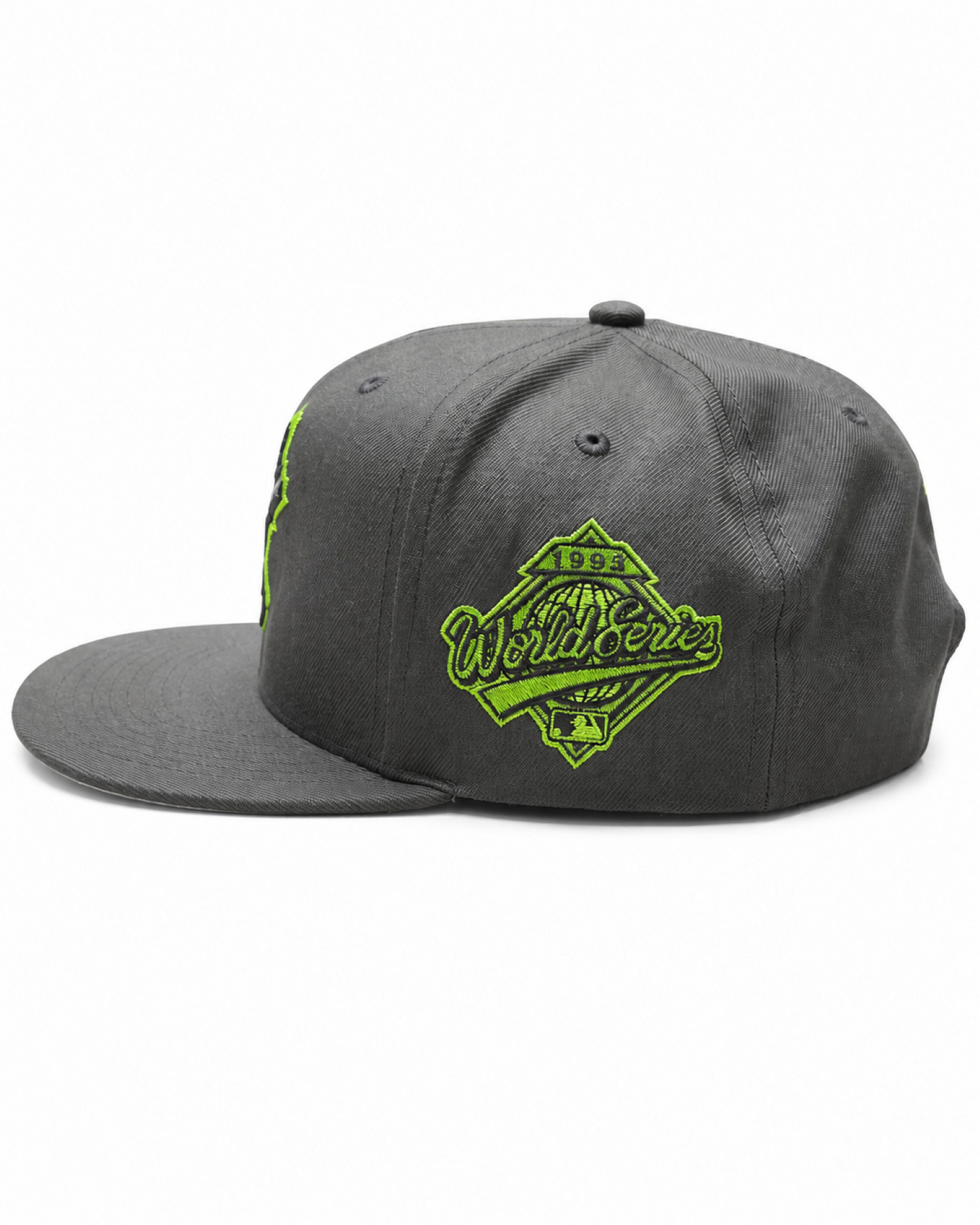 Mitchell & Ness MLB Toronto Blue Jays Cooperstown 1992 WS Sidepatch Original Fit Snapback Hat - Grey/Green