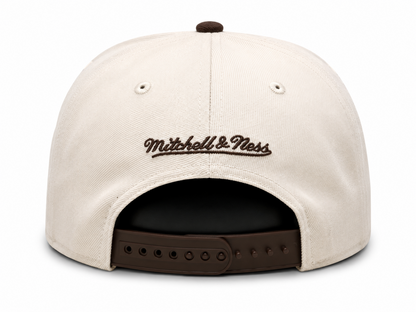 Mitchell & Ness MLB Toronto Blue Jays Cooperstown 1992 WS Sidepatch Pro Pinch Fit Snapback Hat - Tan/Brown