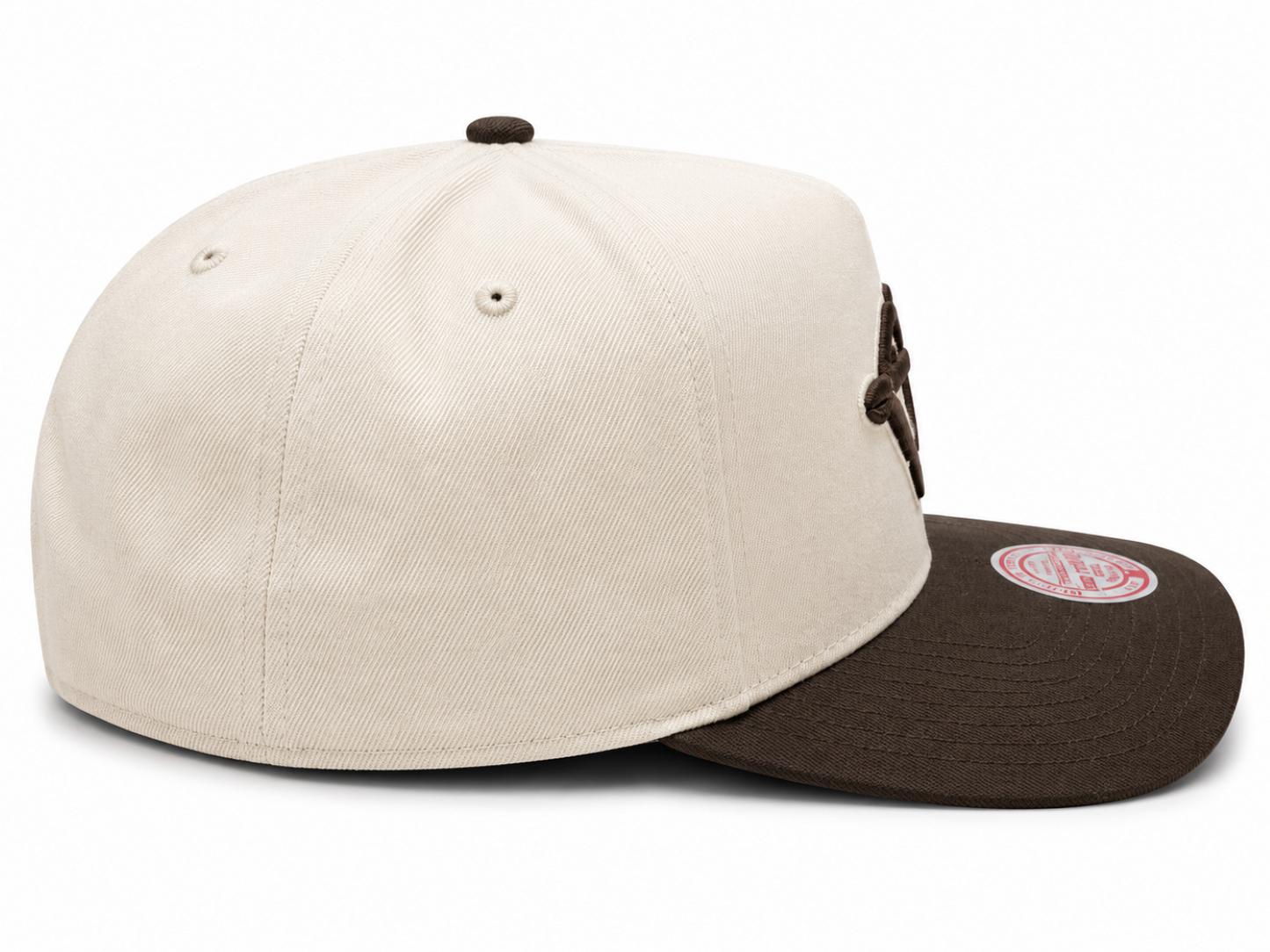 Mitchell & Ness MLB Toronto Blue Jays Cooperstown 1992 WS Sidepatch Pro Pinch Fit Snapback Hat - Tan/Brown