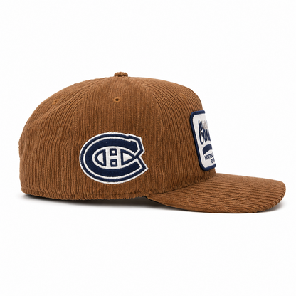 '47 NHL Montreal Canadiens Cord Patch Hitch Adjustable Hat - Brown
