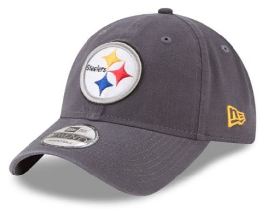 New Era NFL Pittsburgh Steelers 9TWENTY Core Classic 2.0 Adjustable Cap - Graphite