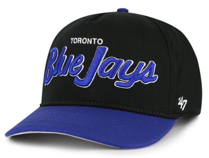 '47 MLB Toronto Blue Jays Crosstown Script TT Hitch Adjustable Hat - Black/Blue