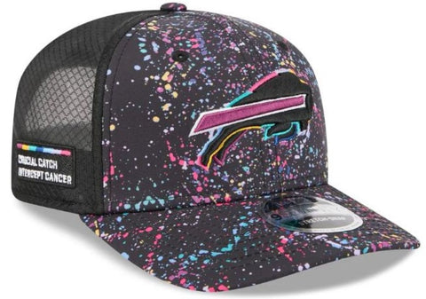 New Era NFL Buffalo Bills 2025 Crucial Catch 9SEVENTY Stretch-Snap Trucker Adjustable Hat - Black (Copy)