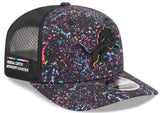 New Era NFL Detroit Lions 2025 Crucial Catch 9SEVENTY Stretch-Snap Trucker Adjustable Hat - Black