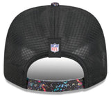 New Era NFL Detroit Lions 2025 Crucial Catch 9SEVENTY Stretch-Snap Trucker Adjustable Hat - Black
