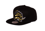Men's Toronto Raptors Mitchell & Ness NBA Split Crown Snapback Hat Black