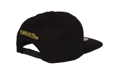 Men's Toronto Raptors Mitchell & Ness NBA Split Crown Snapback Hat Black