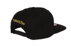 Men's Toronto Raptors Mitchell & Ness NBA Split Crown Snapback Hat Black