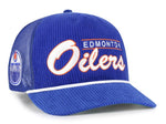 '47 NHL Edmonton Oilers Double Header Rope Mesh Adjustable Snapback Hat - Blue