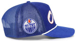 '47 NHL Edmonton Oilers Double Header Rope Mesh Adjustable Snapback Hat - Blue