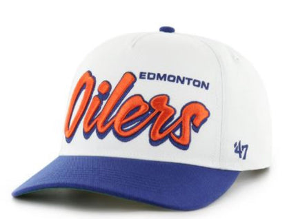 '47 NHL Edmonton Oilers Drop Shadow Hitch RF Snapback - White