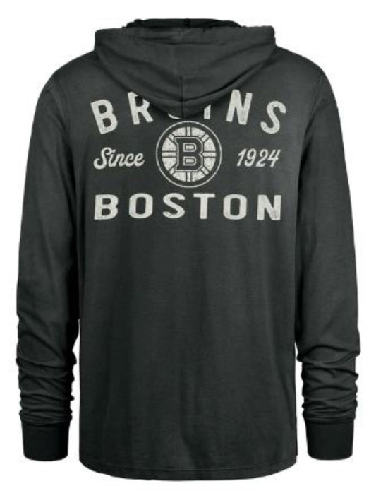 '47 Boston Bruins Dusted Overhand River Jersey Hoodie - Black