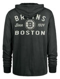 '47 Boston Bruins Dusted Overhand River Jersey Hoodie - Black