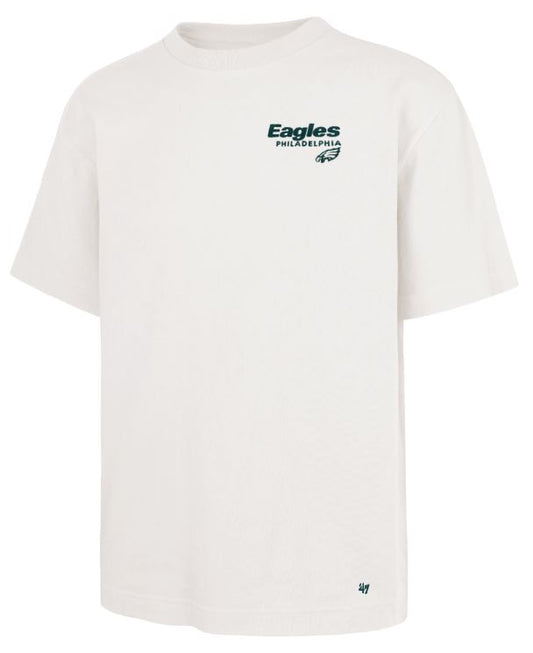 '47 NFL Philadelphia Eagles Men's Lateral Foundation Sandstone Tee - White