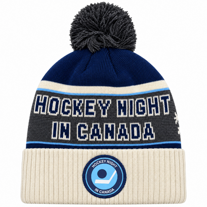 American Needle Hockey Night in Canada El Capitan Cuffed Knit Beanie - Natural/Navy