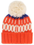 47 NHL Edmonton Oilers Women's Felicity Cuff Knit Pom Beanie - Orange/White