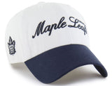'47 NHL Toronto Maple Leafs Foundational TT Clean Up Hat - White/Navy