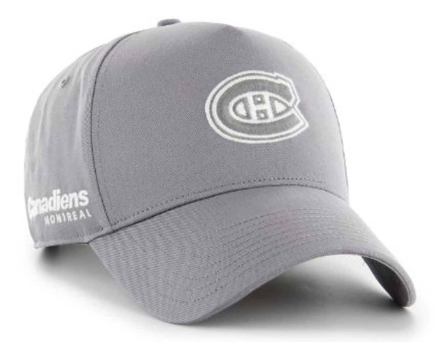 Gray cap with Montreal Canadiens logo on a white background