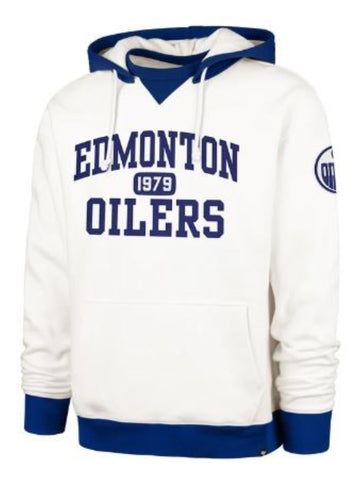 '47 NHL Edmonton Oilers Golden Age Skipper Original Hoodie - White / Blue