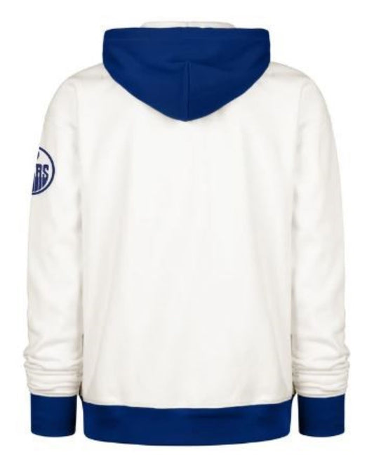 '47 NHL Edmonton Oilers Golden Age Skipper Original Hoodie - White / Blue
