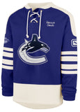 '47 NHL Vancouver Canucks Golden Age Sweep Check Eternal Lacer Fleece Hoodie - Blue/White