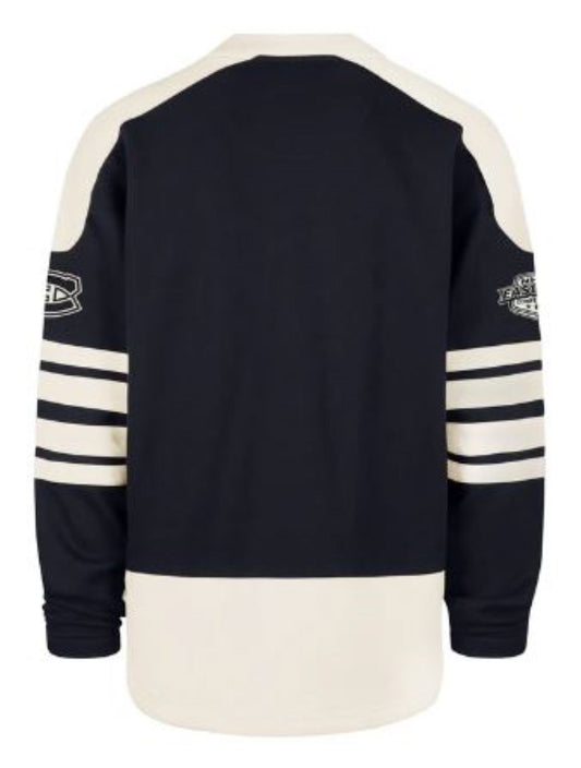 '47 NHL Montreal Canadiens Golden Age Sweep Check Eternal Lacer Fleece Hoodie - Navy/White