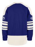 '47 NHL Edmonton Oilers Golden Age Sweep Check Eternal Lacer Fleece Hoodie - Blue/White