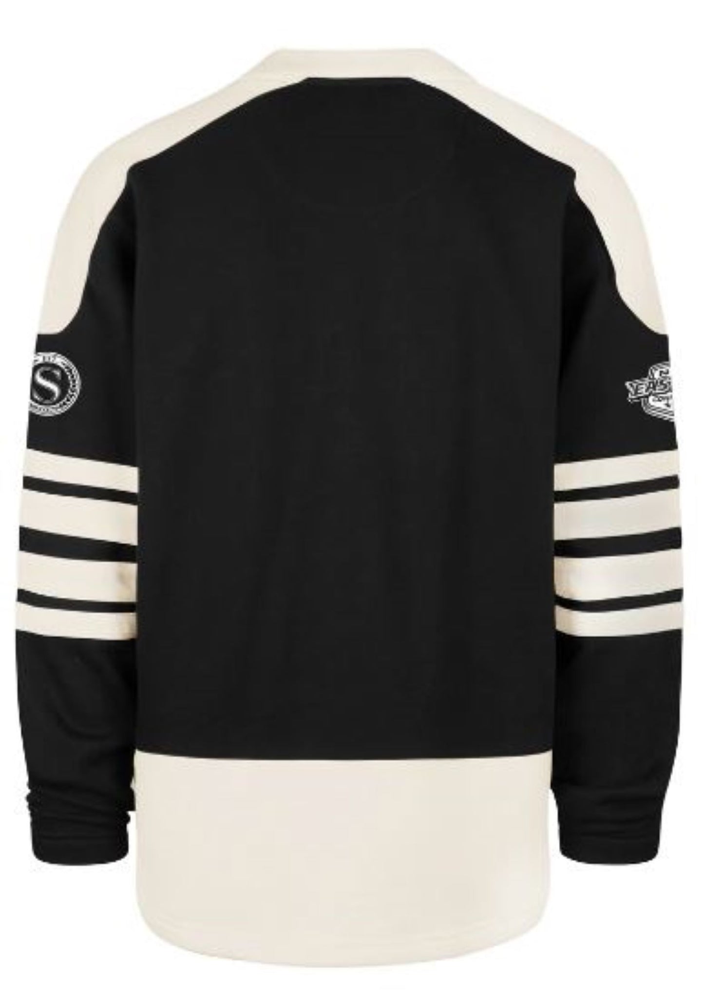 '47 NHL Ottawa Senators Golden Age Sweep Check Eternal Lacer Fleece Hoodie - Black/White