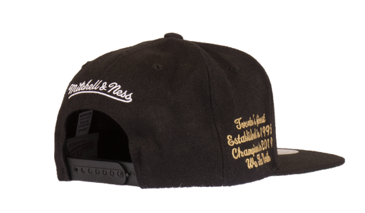 Men's Mitchell & Ness Toronto Raptors Black & Gold Graduation Snapback